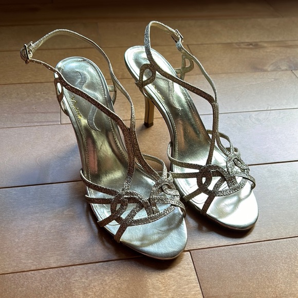 Nina Shoes - Sparkly Gold Heels